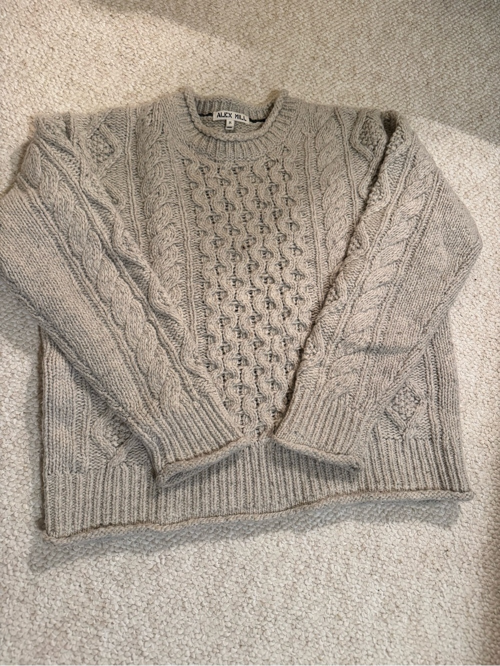 Alex Mill Size M Aran Cable Sweater